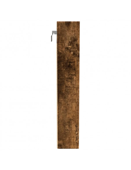 Armadietto Vetrina Rovere Fumo 100x8,5x50 cm Legno Multistrato