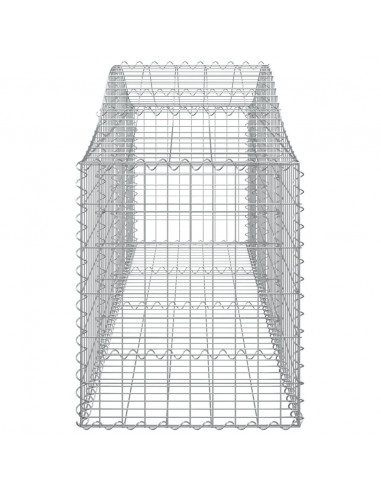 Cesti Gabbioni ad Arco 40 pz 200x50x60/80 cm Ferro Zincato