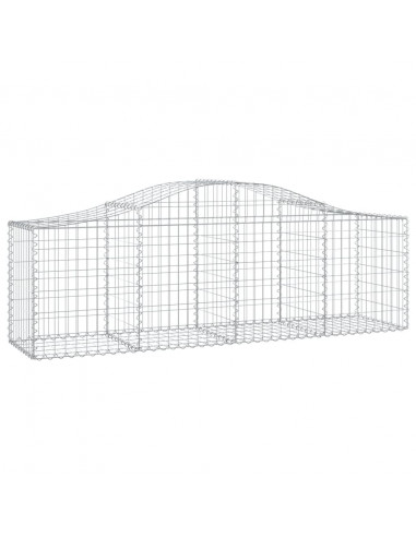 Cesti Gabbioni ad Arco 13 pz 200x50x60/80 cm Ferro Zincato
