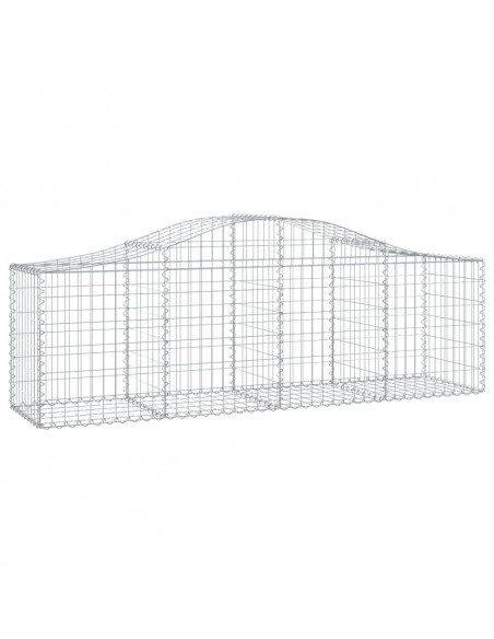 Cesti Gabbioni ad Arco 13 pz 200x50x60/80 cm Ferro Zincato