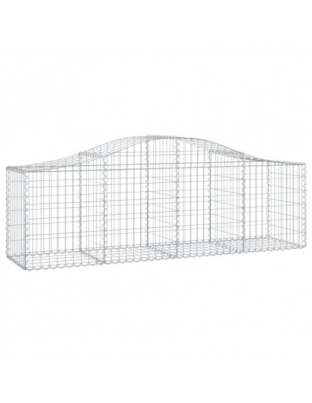 Cesti Gabbioni ad Arco 7 pz 200x50x60/80 cm Ferro Zincato