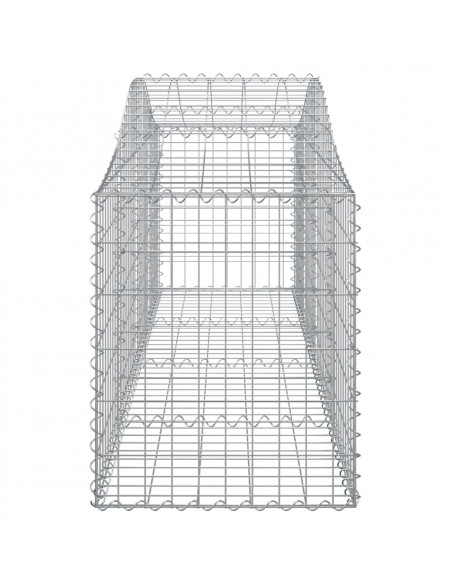 Cesti Gabbioni ad Arco 7 pz 200x50x60/80 cm Ferro Zincato