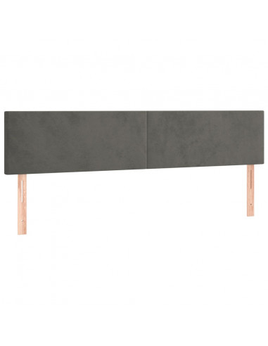 Giroletto a Molle con Materasso Grigio Scuro 180x200 cm Velluto