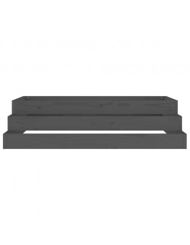 Fioriera Grigia 110x110x27 cm in Legno Massello di Pino