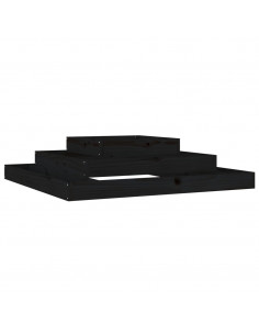 Fioriera Nera 110x110x27 cm in Legno Massello di Pino 2