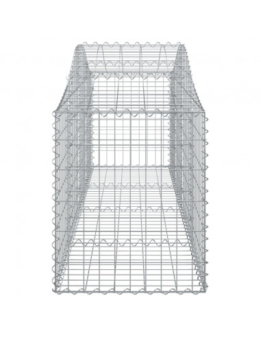 Cesti Gabbioni ad Arco 3 pz 200x50x60/80 cm Ferro Zincato