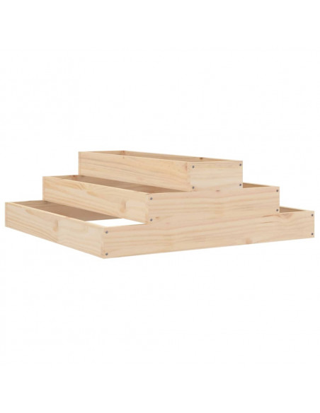 Fioriera 80x80x27 cm in Legno Massello di Pino