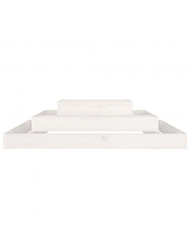 Fioriera Bianca 110x110x27 cm in Legno Massello di Pino