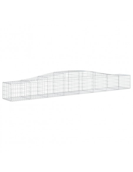 Cesto Gabbione ad Arco 400x50x40/60 cm Ferro Zincato
