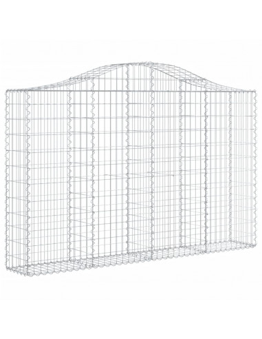 Cesti Gabbioni ad Arco 2 pz 200x30x120/140 cm Ferro Zincato