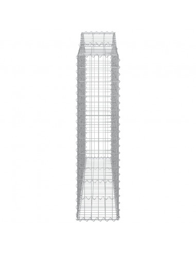Cesti Gabbioni ad Arco 2 pz 200x30x120/140 cm Ferro Zincato