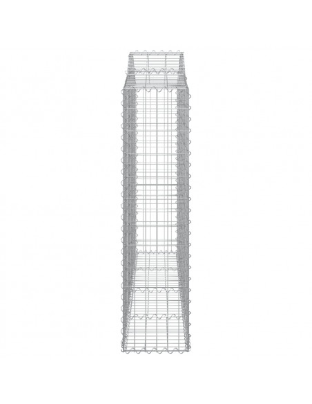 Cesti Gabbioni ad Arco 2 pz 200x30x120/140 cm Ferro Zincato