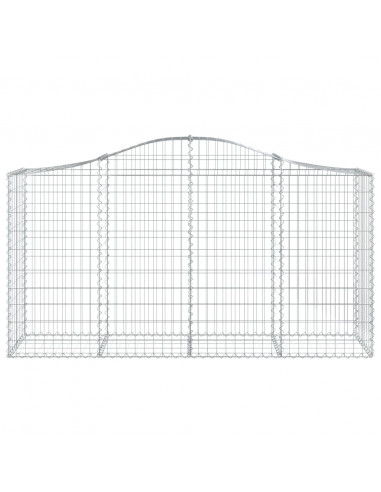 Cesti Gabbioni ad Arco 2 pz 200x50x100/120 cm Ferro Zincato