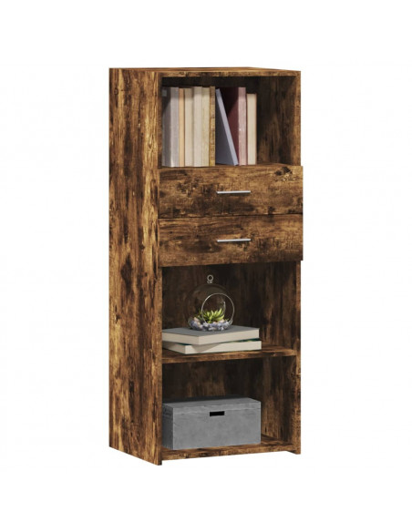 Credenza Rovere Fumo 50x42,5x124 cm in Legno Multistrato