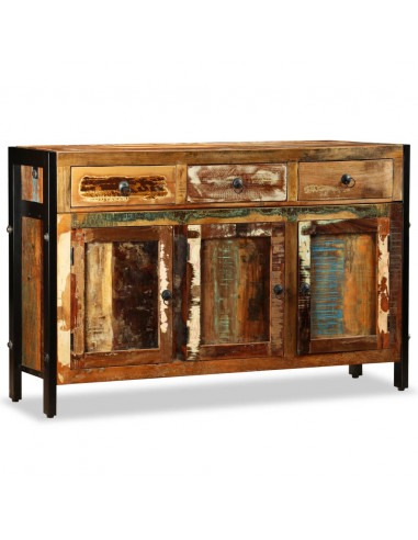 Credenza in Legno Massello di Recupero 120x35x76 cm