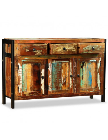 Credenza in Legno Massello di Recupero 120x35x76 cm