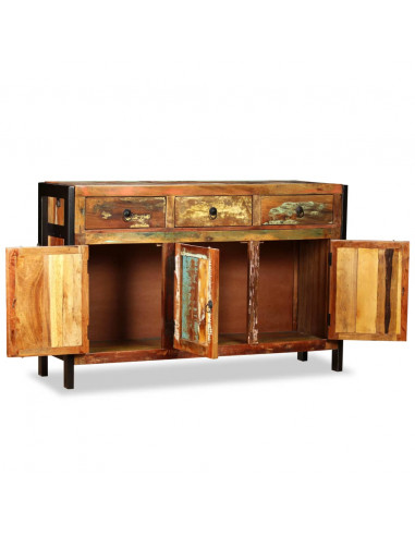 Credenza in Legno Massello di Recupero 120x35x76 cm