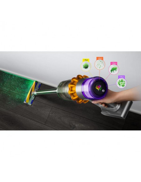 Dyson V15 Detect Absolute aspirapolvere senza filo Nichel, Giallo Senza sacchetto