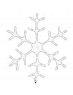 Figura Natalizia Fiocco di Neve 144 LED Bianco Caldo 59x59 cm