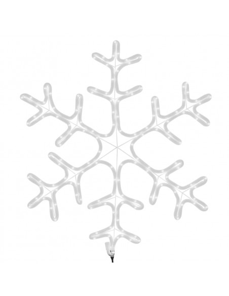 Figura Natalizia Fiocco di Neve 144 LED Bianco Caldo 59x59 cm