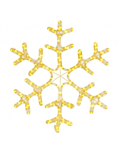 Figura Natalizia Fiocco di Neve 144 LED Bianco Caldo 59x59 cm