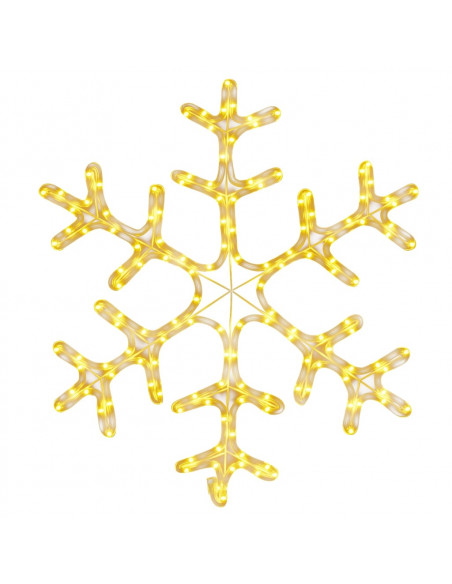 Figura Natalizia Fiocco di Neve 144 LED Bianco Caldo 59x59 cm