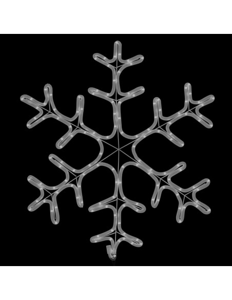 Figura Natalizia Fiocco di Neve 144 LED Bianco Caldo 59x59 cm