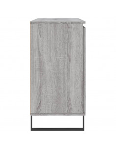 Credenza Grigio Sonoma 104x35x70 cm in Legno Multistrato 2