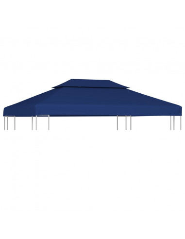 Copertura Superiore per Gazebo a 2 Strati 310 g/m² 4x3 m Blu