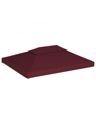 Copertura Superiore per Gazebo a 2 Strati 310g/m² 4x3m Bordeaux