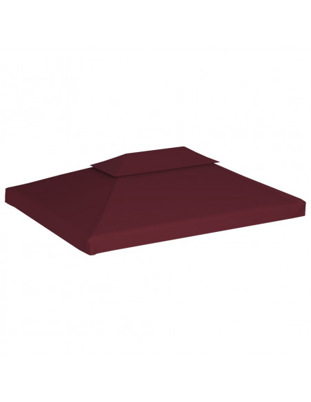 Copertura Superiore per Gazebo a 2 Strati 310g/m² 4x3m Bordeaux