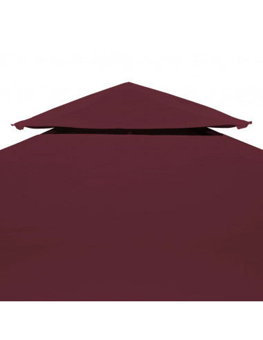 Copertura Superiore per Gazebo a 2 Strati 310g/m² 4x3m Bordeaux