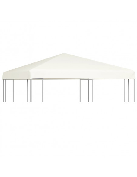 Copertura Superiore per Gazebo 310 g/m² 3x3 m Bianco Crema
