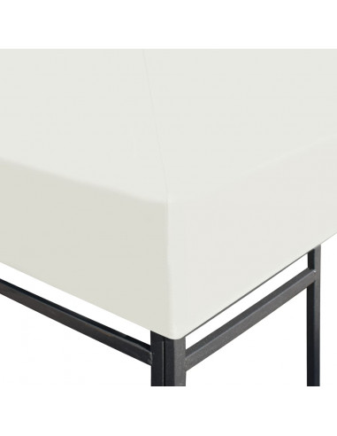 Copertura Superiore per Gazebo 310 g/m² 3x3 m Bianco Crema