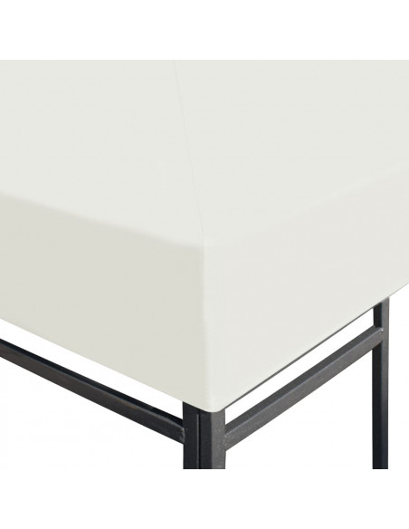 Copertura Superiore per Gazebo 310 g/m² 3x3 m Bianco Crema
