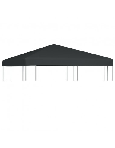 Copertura Superiore per Gazebo 310 g/m² 3x3 m Grigio