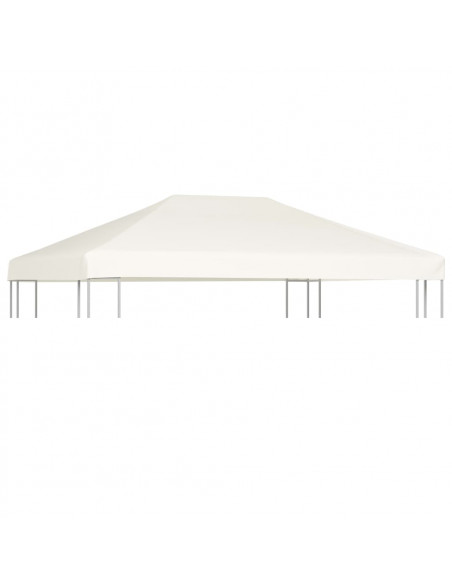 Copertura Superiore per Gazebo 310 g/m² 4x3 m Bianco Crema