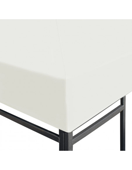 Copertura Superiore per Gazebo 310 g/m² 4x3 m Bianco Crema