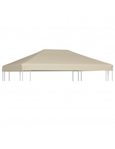 Copertura Superiore per Gazebo 310 g/m² 4x3m Beige 2