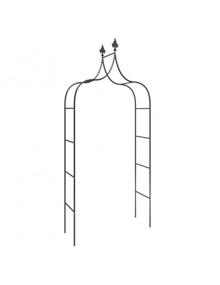 Archi da Giardino 2 pz Neri 120x38x260 cm Acciaio