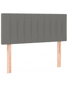 Giroletto a Molle con Materasso Grigio Scuro 80x200 cm Tessuto 2