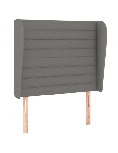 Giroletto a Molle con Materasso Grigio Scuro 80x200 cm Tessuto