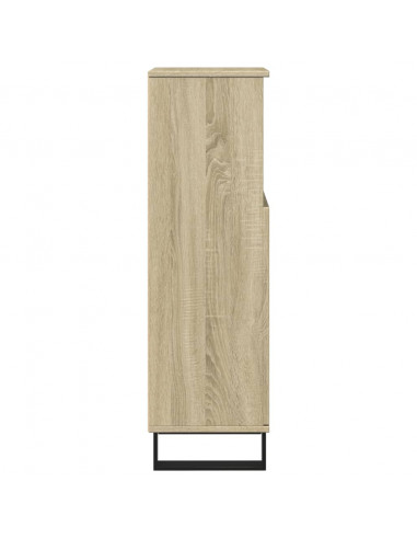 Armadietto da Bagno Rovere Sonoma 30x30x100cm Legno Multistrato