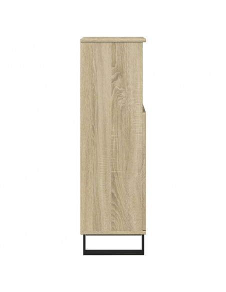 Armadietto da Bagno Rovere Sonoma 30x30x100cm Legno Multistrato
