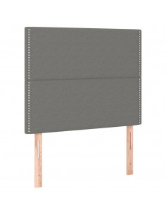 Giroletto a Molle con Materasso Grigio Scuro 80x200 cm Tessuto 2