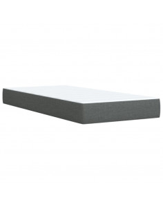 Giroletto a Molle con Materasso Grigio Scuro 90x190 cm Tessuto