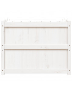 Fioriera da Giardino Bianca 90x50x70 cm Legno Massello di Pino