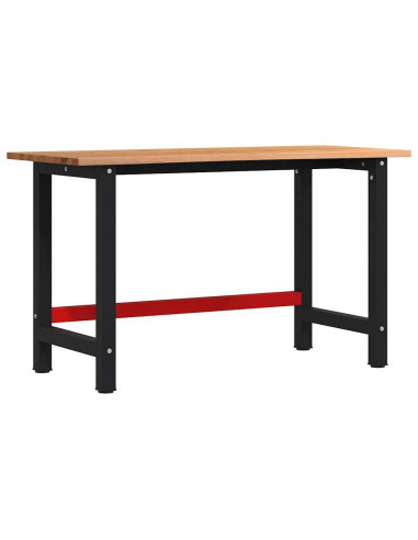 Banco Lavoro Marrone Chiaro 140x60x81,5cm Legno Massello Rovere