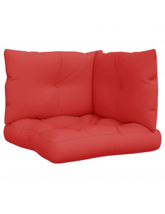 Cuscini per Pallet 3 pz Rossi in Tessuto 2