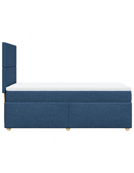 Giroletto a Molle con Materasso Blu 90x200 cm inTessuto